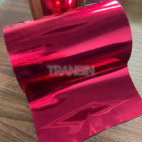 Film Holographique 120 Microns Surface Brillante Colorée Découpé à la Machine pour Rosettes de Noël Décoration de Fêtes Rouleau Usine OEM
