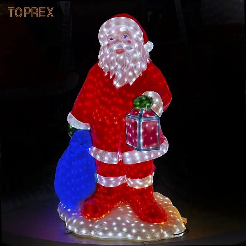 Toprex Size Can Be Customized Outdoor Holiday Led Lighted Resin Ssnow Man Christmas Decor