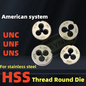 Filière à vis non réglable HSS <span class=keywords><strong>1</strong></span> pièce, norme américaine UNC <span class=keywords><strong>UNF</strong></span> UNS2-56 3-48 10-24 12-24 3/16 <span class=keywords><strong>1</strong></span>/4 <span class=keywords><strong>1</strong></span>/<span class=keywords><strong>2</strong></span> 3/4 7/8 <span class=keywords><strong>1</strong></span>'' - Product Image 2