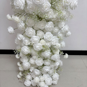 ดอกกุหลาบเทียมสีขาวตกแต่งซุ้มแต่งงานซุ้มดอกไม้ประดิษฐ์สีขาวสำหรับตกแต่งงานแต่งงาน - Product Image 3