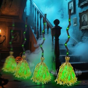 Balai de sorcière animé pour Halloween, décoration magique avec son et lumière activés par le toucher, sons effrayants, danse intérieure - Product Image 2