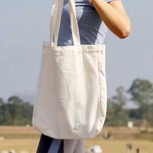 Bolsa de Compras de Lona de Algodón Ecológica Bordada al por Mayor con Bolsillo Interior y Logotipo Personalizado - Product Image 3