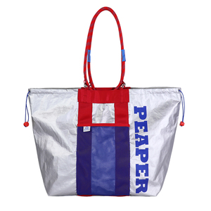 Sac de plage en papier Tyvek Dupont imprimé avec logo personnalisé, sac de shopping, sac fourre-tout blanc en Tyvek - Product Image 1