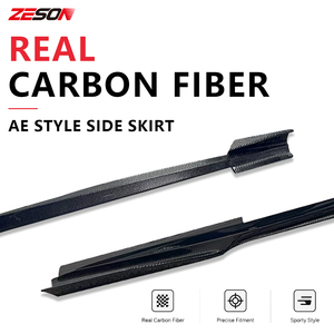 Faldones Laterales Estilo AE de Fibra de Carbono Real para <span class=keywords><strong>BMW</strong></span> Serie 5 G30 G38 F90 M5 530i 540i Sedán, Extensiones de Panel de Balancín <span class=keywords><strong>2017</strong></span>+ - Product Image 4