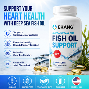 Cuidado de la Salud, Cápsulas de Aceite de Pescado Omega 3 de Alta Potencia 1200mg, EPA DHA, Suplemento para Corazón, Cerebro y Articulaciones - Product Image 1