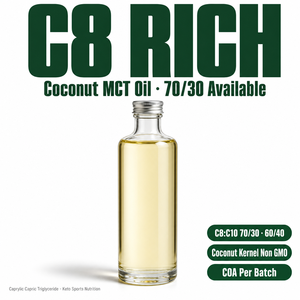 <span class=keywords><strong>Olio</strong></span> <span class=keywords><strong>MCT</strong></span> di Cocco <span class=keywords><strong>C8</strong></span> Ricco 70/30 Trigliceridi Caprylic/Capric per Nutrizione Sportiva Keto - Fornitore all'Ingrosso - Product Image 1
