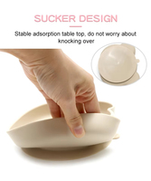 Assiette d'alimentation pour bébé en silicone écologique non toxique de qualité alimentaire, motif dessin animé, pour nouveau-né et soins de l'enfant (vente en gros)