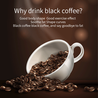 Corps naturel amincissant la poudre de café noir brûlant les graisses et stimulant le métabolisme boisson solide pour l'amincissement