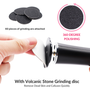 <span class=keywords><strong>Ponceuse</strong></span> à talons professionnelle 360° pour éliminer les callosités, en alliage d'aluminium, avec disque remplaçable, rapide, hygiénique, corps incurvé, à brancher - Product Image 6