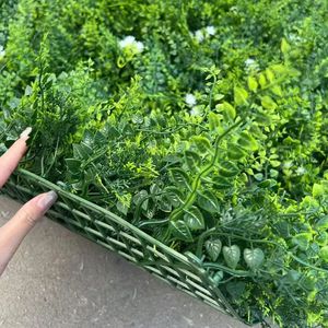 Plante suspendue en herbe artificielle anti-UV, mur végétal <span class=keywords><strong>artificiel</strong></span> en herbe verte pour la décoration de la maison - Product Image 4