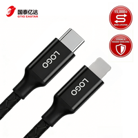 Câble de charge rapide USB Type-C de haute qualité 30W 3A avec conducteur en cuivre pur et gaine tressée en PVC pour iPhone, iPad, appareil photo