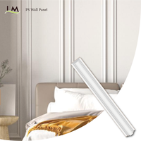 Moulure murale décorative moderne blanche en PS, étanche et flexible, pour finition murale intérieure de luxe