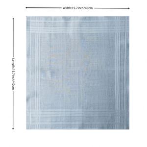 Mouchoir en coton blanc pur avec bordure en satin, doux au toucher, carré 40 cm, pour poche de costume d'affaires, pour les ventes transfrontalières - Product Image 3