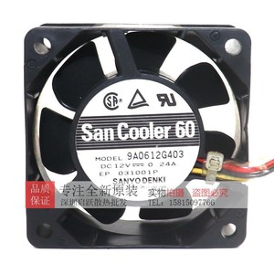 Ventilateur de serveur PC industriel Sanyo San Cooler 60 9A0612G403 12V 0.24A 60mm - Product Image 1