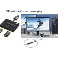 Commutateur bidirectionnel DP 16K, convertisseur bidirectionnel 1 entrée 2 sorties, adaptateur de commutation DP
