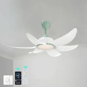 Fabricant de ventilateurs de plafond personnalisés de 52 pouces à faible bruit avec moteur en cuivre et télécommande pour lumières LED