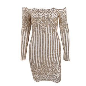 Abito senza spalline con glitter - Product Image 1