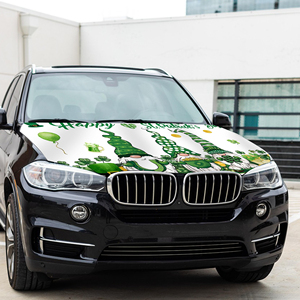 Housse de capot de voiture personnalisée 5x4 pieds, drapeaux pour la Saint-Patrick, événements sportifs, convient à la plupart des voitures et SUV, meilleur cadeau, housse de capot - Product Image 4