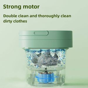 Wholesale Candy Color 10L <b>Foldable</b> Mini Washer and Dryer 2 in 1 Portable Travel <b>Laundry</b> Machine with Blue Light Sterilization - Product Image 5