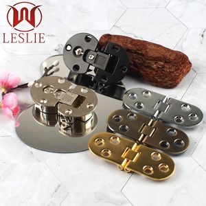 Leslie Zinc Alloy Concealed <b>Hinges</b> 2mm Flush Mount For Wardrobe Wooden Door Furniture <b>Hinge</b> Modern Design - Product Image 1