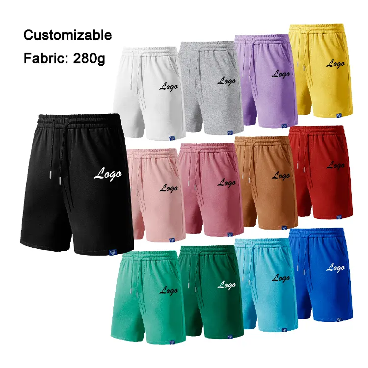 Custom Tracksuit Shorts Cotton Drawstring Men Sweatpants Sportswear Male Gym Fitness Clothing Short Pants