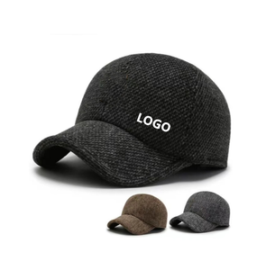 Wholesale Custom Ear-Protective Cotton <b>Caps</b> Casual Plus Fleece Fashion <b>Winter</b> Thickened Warm Baseball <b>Cap</b> - Product Image 1