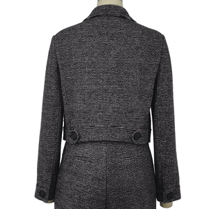Fashion Boutique Sweet 2 Piece <strong>Suits</strong> Vintage <strong>Tweed</strong> Clothing Women Woolen Blazer Short Coat and Mini Skirts Pleated Sets - Product Image 2