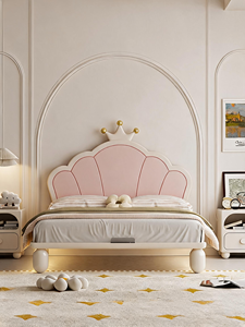 Letto per Bambini Imbottito Rosa Principessa con Cassetti Contenitori - Testiera a Corona per Camera da Letto Moderna - Product Image 6