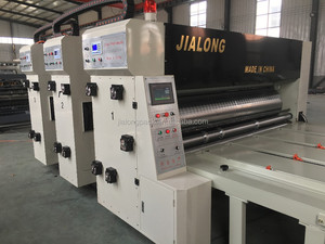 Machine d'impression flexographique et de rainurage semi-automatique à alimentation par chaîne pour carton ondulé 2 couleurs / machine pour la fabrication de boîtes en carton - Product Image 6