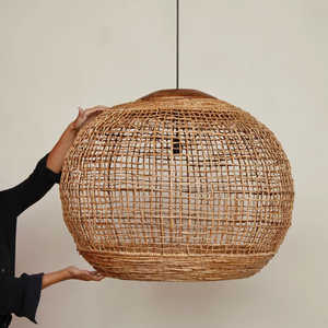 Bán buôn tự nhiên dệt thiết kế thủ công cỏ biển Đèn bóng râm ánh sáng mặt dây chuyền cho mộc mạc và ven biển nội thất - Product Image 3