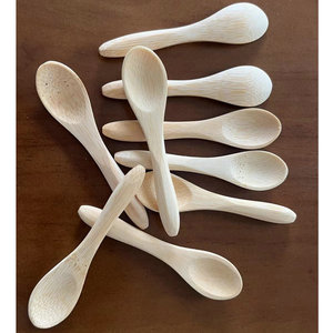 Honey Spoon 9Cm Long Eco Friendly Wooden Spoon For Children Medicine Daily Use Tableware Custom Logo Engraving - Product Image 3