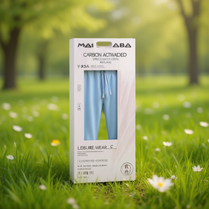 Pantalones de Ocio Mascaaba, Largos hasta la Rodilla, Cintura Alta, Corte Holgado, Antiolor, para Mujer, Color Sólido, Spandex, Algodón, Fibra de Bambú, Ropa de Primavera - Product Image 2