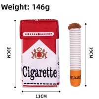 Jouet interactif sonore en peluche pour chien et chat, résistant aux morsures, en forme de cigarette explosive