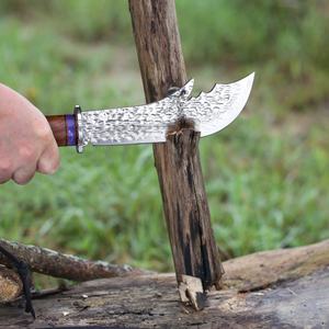 มีดคุณภาพสูง DIY OEM ปรับแต่งได้ มีดแทคติคอล Falchion ใบมีดสแตนเลส ด้ามไม้ สำหรับงานอุตสาหกรรม พกพาสะดวก ใช้กลางแจ้งได้ - Product Image 5