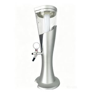 Torre Dispensadora de Cerveza Portátil para Exteriores con Tubo de Enfriamiento de Hielo y Luz LED, Dispensador de Bebidas Frescas con Cerradura - Product Image 6