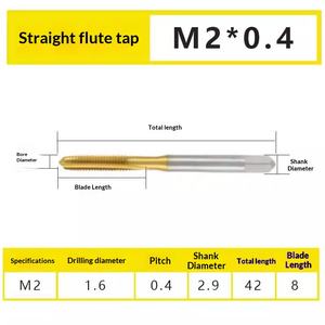 钛镀层加工机用螺旋钻头，不锈钢钻头，M3-M4-M5-M6-M8-M10 公制 中国 - Product Image 5