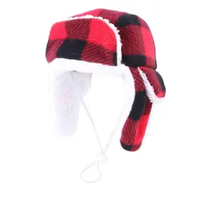 Hunde vlies hut, der die Ohren warm hält Herbst Winter weich verstellbarer Hut kaltes Wetter Trapper Hut