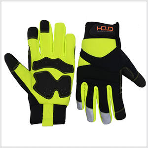 Guantes de Trabajo Industriales de Alta Visibilidad Amarillos con Protección Mecánica para las Manos, con Respaldo de Spandex PRI y Palma Acolchada con <span class=keywords><strong>Gel</strong></span> - Product Image 5