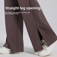 Frühling/Herbst Neue Atmungsaktive Modal-Weite-Hose für Damen, Stilvolle Lässige Passform, Locker Sitzend, Elegant Fallend mit Schlitz