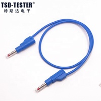 Câble de test souple de 4 mm, connecteur banane vers banane, pour multimètre, 5 couleurs
