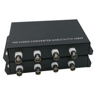 4CH Analog Video BNC genişletici HD AHD CVI TVI 1080P optik Fiber Video dönüştürücü bölücüler ve dönüştürücüler