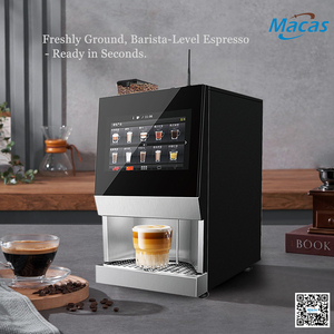 MACAS MACES4C-00 Máquina de Café Espresso Comercial con Tolva para Granos, Inteligente, de Aluminio Negro, 2000W, 220VAC, Certificación CE, 1 Año de Garantía, 9 MACES4C-00 - Product Image 1