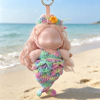 [Seulement en tissu] Accessoire de poupée sirène rétro fait main pour salon de coiffure