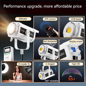Luz de Relleno LED Bicolor Ajustable de 300W con Control por Aplicación, Alto CRI 95+ para Fotografía Profesional y Transmisión en Vivo de Belleza - Product Image 3