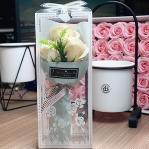 Mother's Day Valentine's Day <b>Soap</b> <b>Rose</b> Bouquet Gift in a Gift Box, Carnation <b>Soap</b> Flowers with 3 Bouquets - Product Image 3
