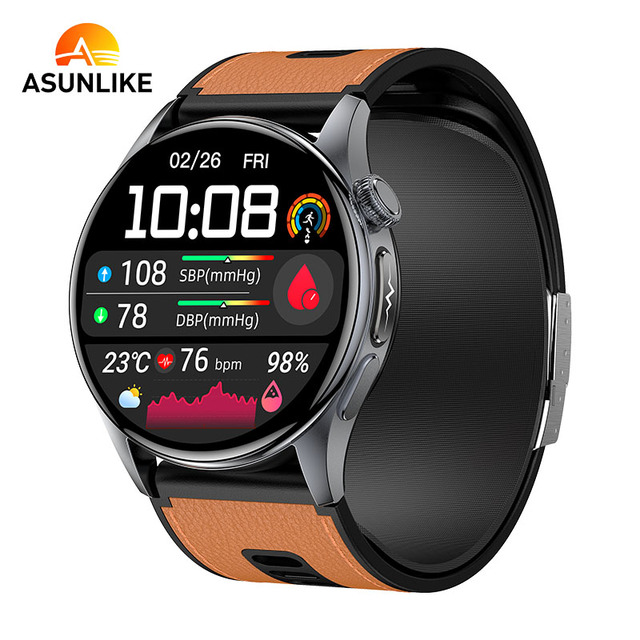 2026 Best Selling AI Smart Watch S200 Blood Pressure Measurement Blood Oxygen Heart Rate Body Temperature Monitoring Smartwatch