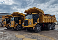 Camion à benne basculante hors route de marque supérieure SKT90SA 900HP Euro 3 6x6 avec une vitesse maximale de 46 km/h pour le transport de matériaux de construction urbaine
