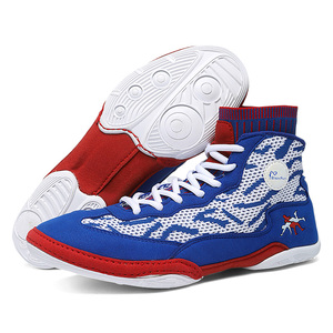 Calzado Deportivo Coexistence Quality para Hombre: Zapatos de Boxeo Negros, Botas de Lucha Rojas, Zapatos de Gimnasio Azules con Parte Superior de Malla y Suela de Goma - Product Image 3