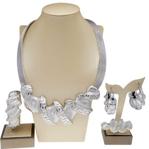 Yulailaili — montre en argent kundan pour homme, set de bijoux, collier en or 18k, nouvelle collection 2022 - Product Image 2