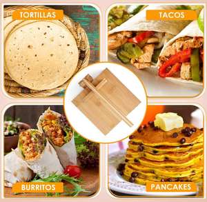 <span class=keywords><strong>Prensa</strong></span> de Tortillas Mexicana Hecha a Mano de Bambú y Madera de 8 Pulgadas, Máquina para Hacer Tortillas de Maíz - Product Image 5
